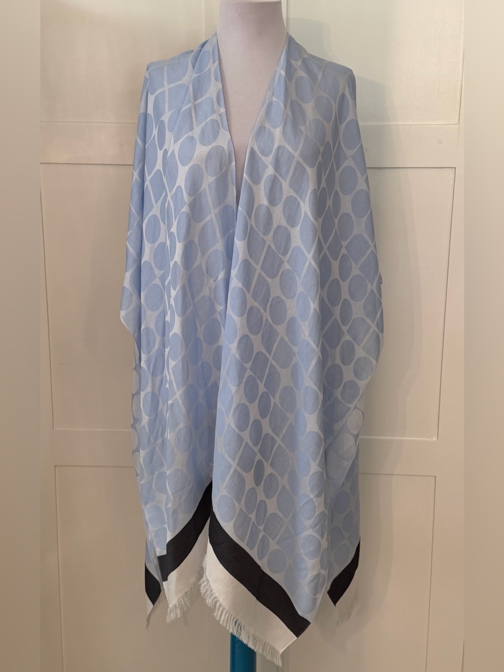 kate spade Light Blue Geometric Open-Front Wrap